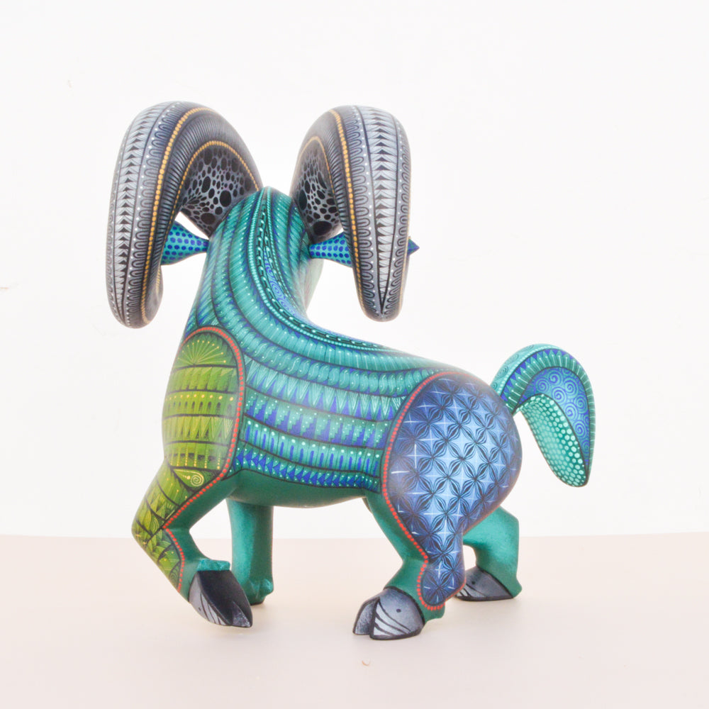 Ram Alebrije Oaxacan Wood Carving  - magiamexica.com