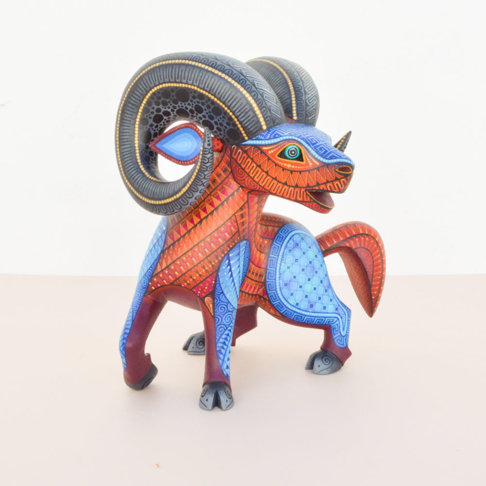 Ram Alebrije Oaxacan Wood Carving  - magiamexica.com