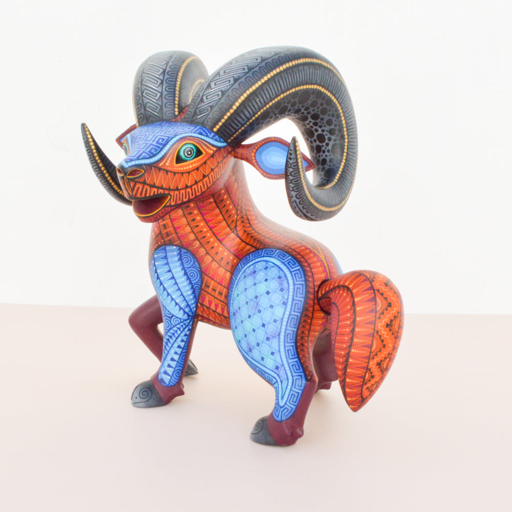 Ram Alebrije Oaxacan Wood Carving  - magiamexica.com