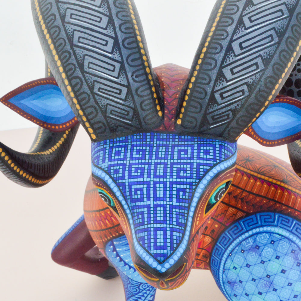 Ram Alebrije Oaxacan Wood Carving  - magiamexica.com