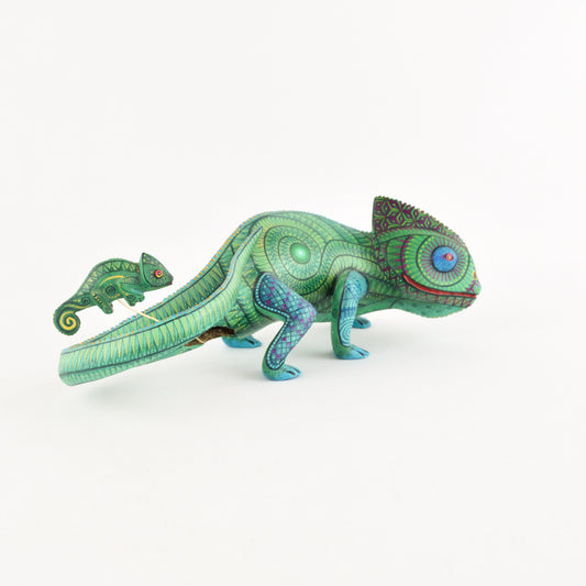 Chamaleon Alebrije Oaxacan Wood Carving