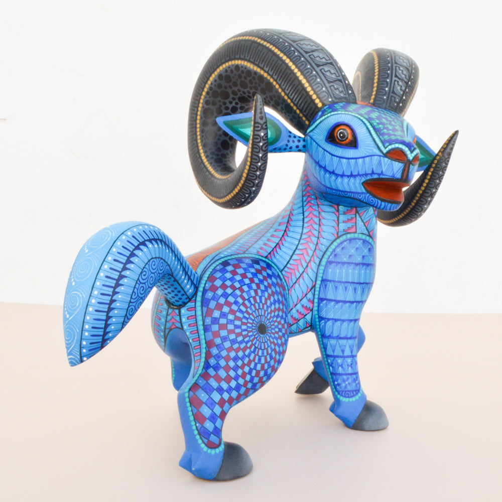 Ram Alebrije Oaxacan Wood Carving  - magiamexica.com