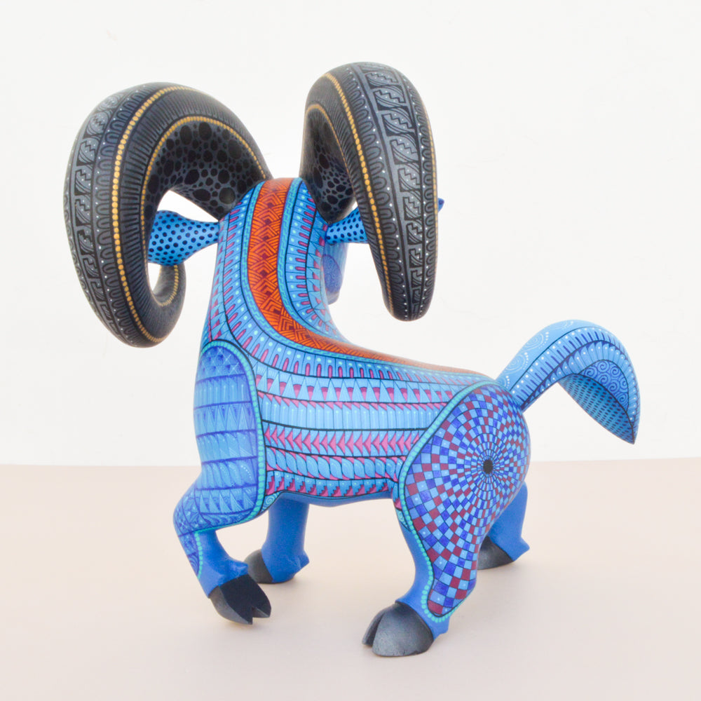 Ram Alebrije Oaxacan Wood Carving  - magiamexica.com
