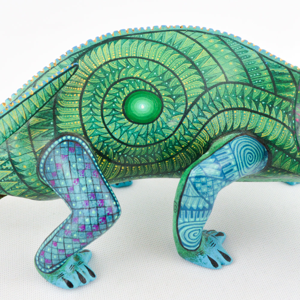 Chamaleon Alebrije Oaxacan Wood Carving