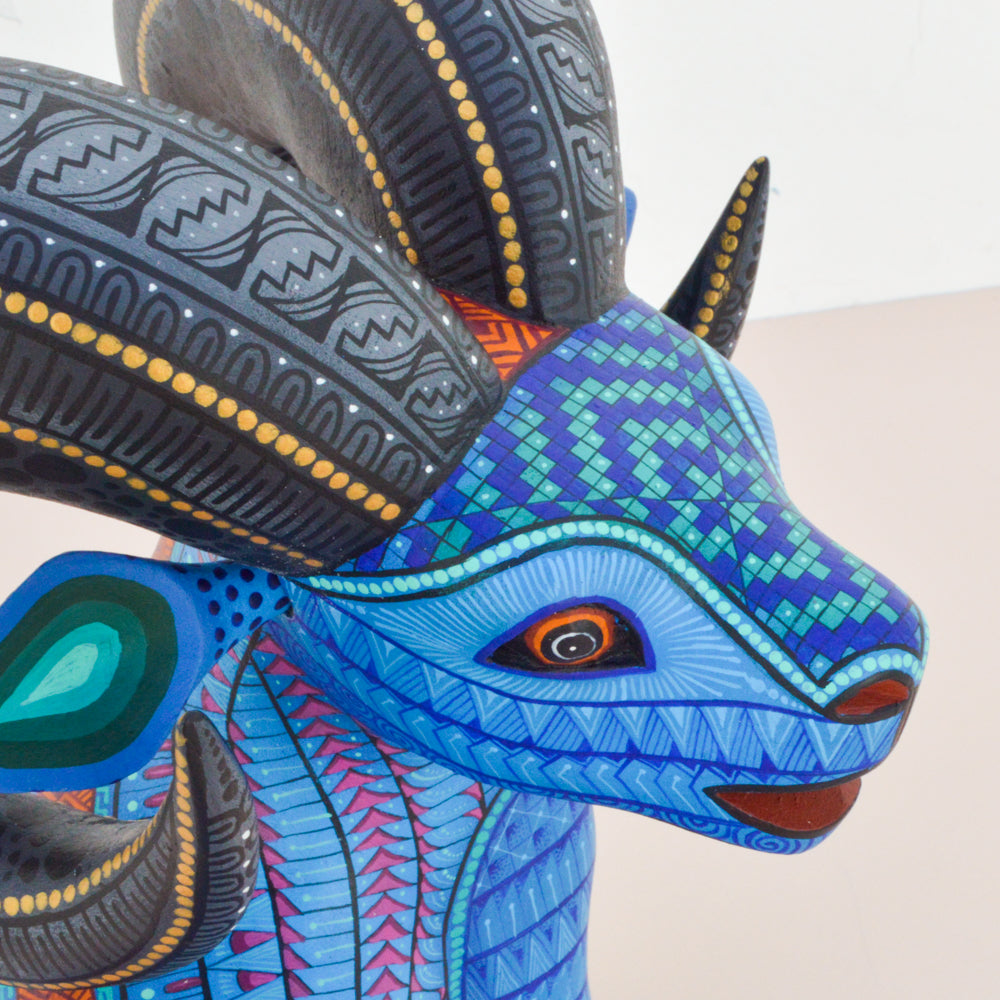 Ram Alebrije Oaxacan Wood Carving  - magiamexica.com