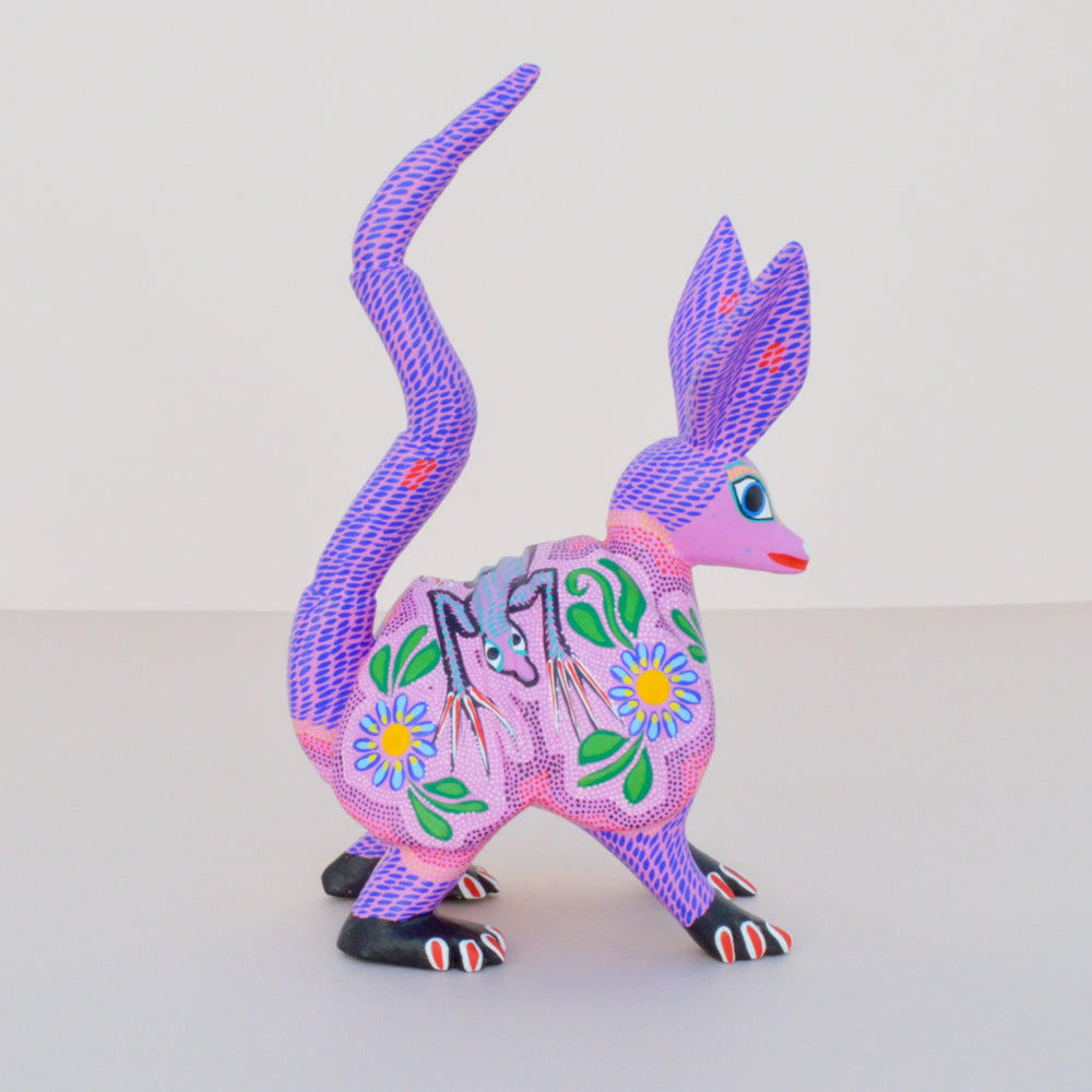 Armadillo Alebrije Oaxacan Wood Carving  - Magia Mexica