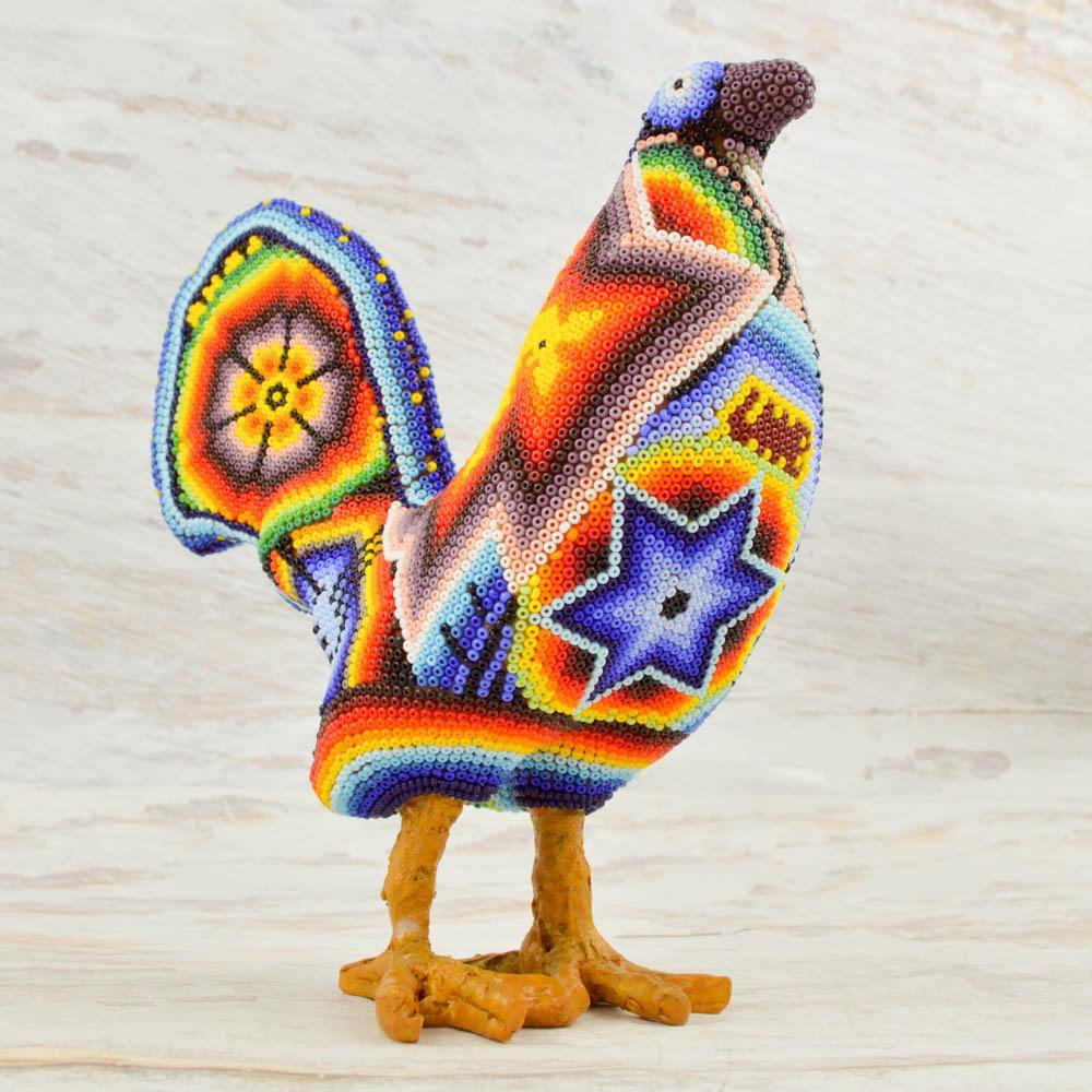 Huichol Art Beaded Animals Turtledove - Magia Mexica 