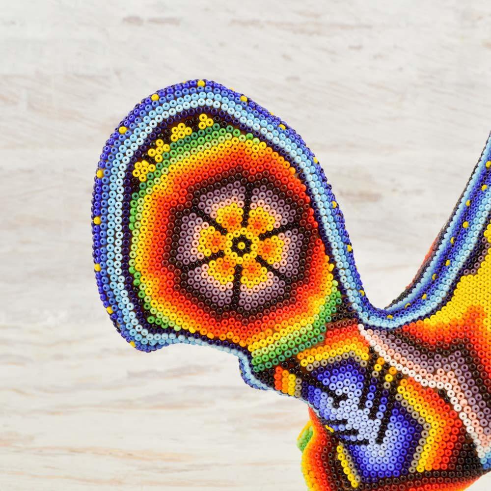 Huichol Art Beaded Animals Turtledove - Magia Mexica 