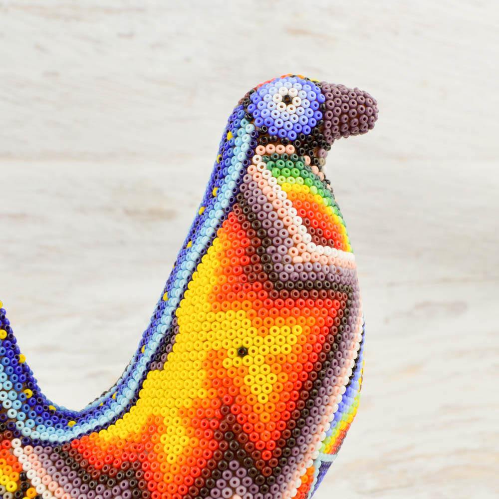 Huichol Art Beaded Animals Turtledove - Magia Mexica 