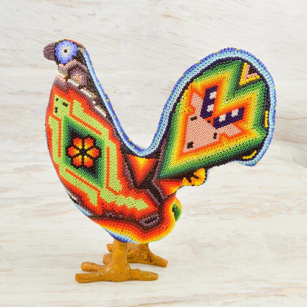 Huichol Art Beaded Animals Turtledove - Magia Mexica 