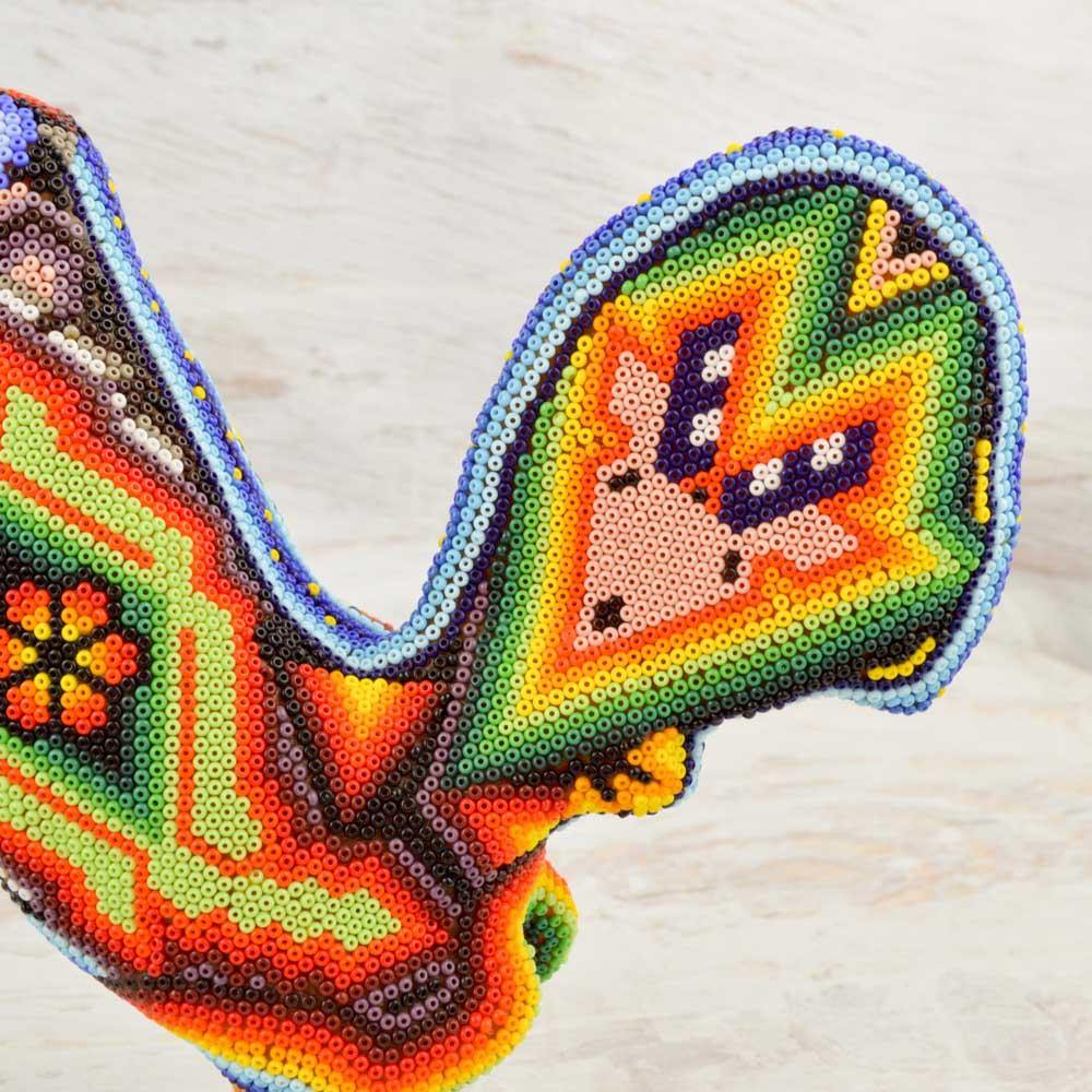 Huichol Art Beaded Animals Turtledove - Magia Mexica 