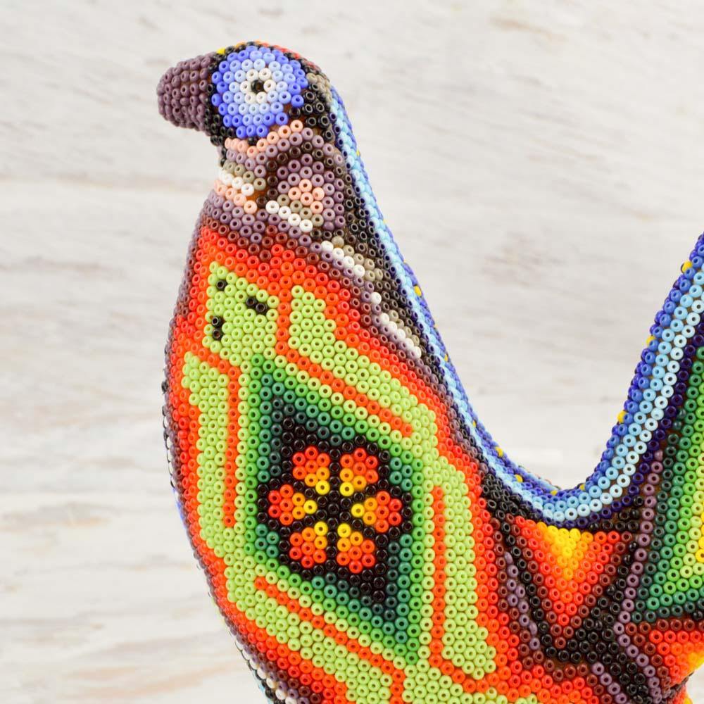 Huichol Art Beaded Animals Turtledove - Magia Mexica 