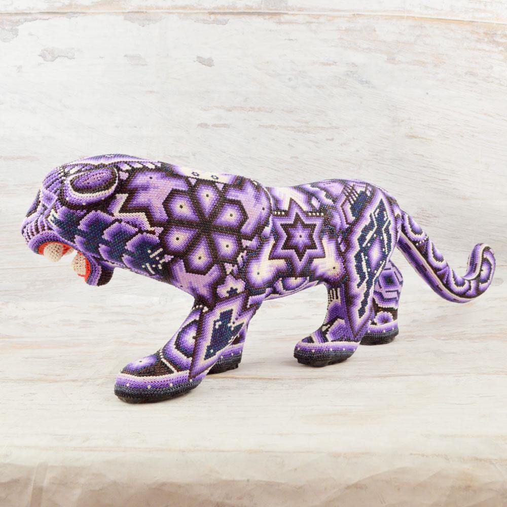 Huichol Art Beaded Animals Jaguar - Magia Mexica 