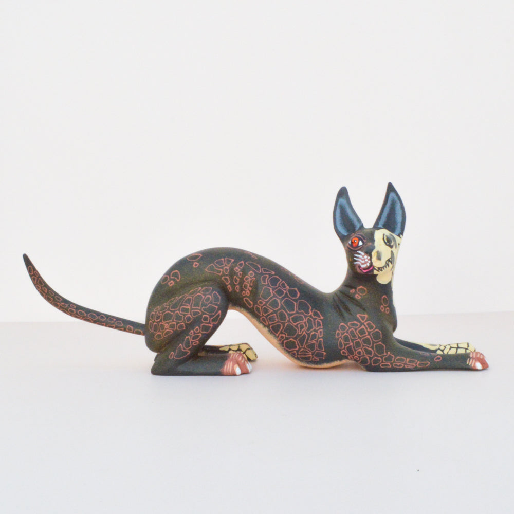 Xoloitzcuintle Alebrije Oaxacan Wood Carving  - Magia Mexica