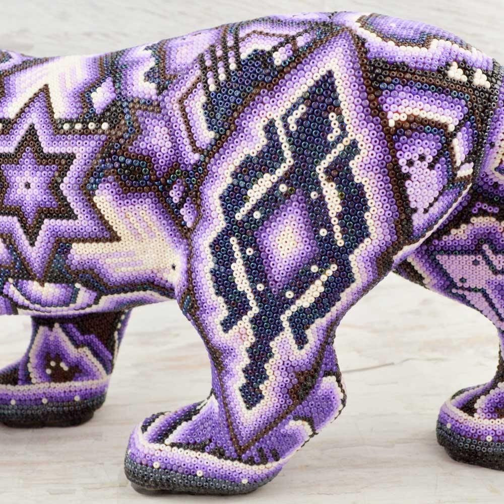 Huichol Art Beaded Animals Jaguar - Magia Mexica 