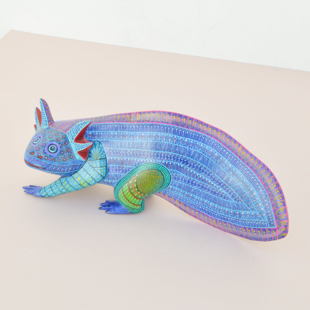 Axolotl Alebrije Oaxacan Wood Carving - magiamexica.com