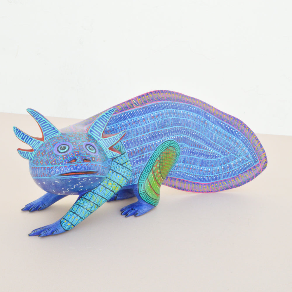 Axolotl Alebrije Oaxacan Wood Carving - magiamexica.com