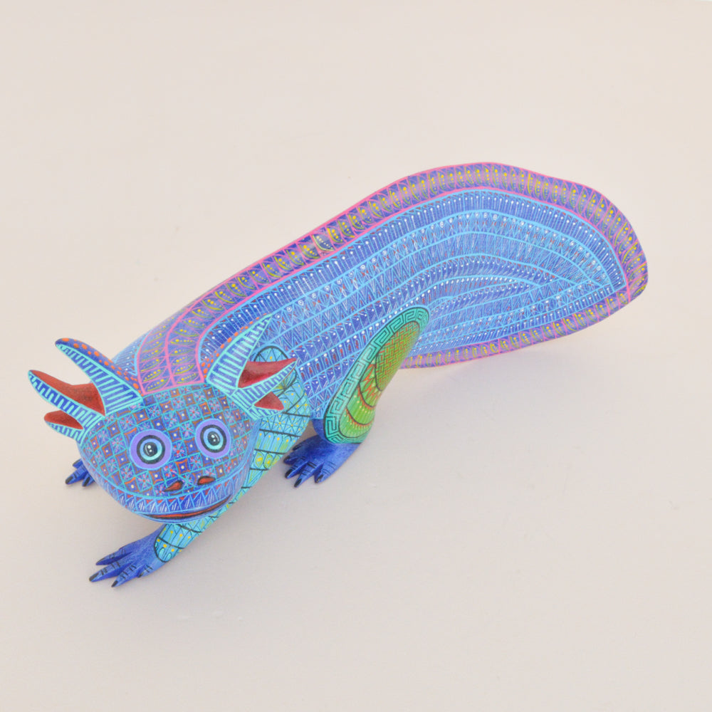 Axolotl Alebrije Oaxacan Wood Carving - magiamexica.com