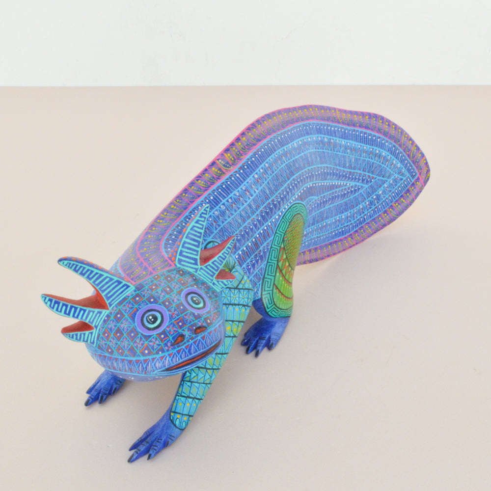 Axolotl Alebrije Oaxacan Wood Carving - magiamexica.com