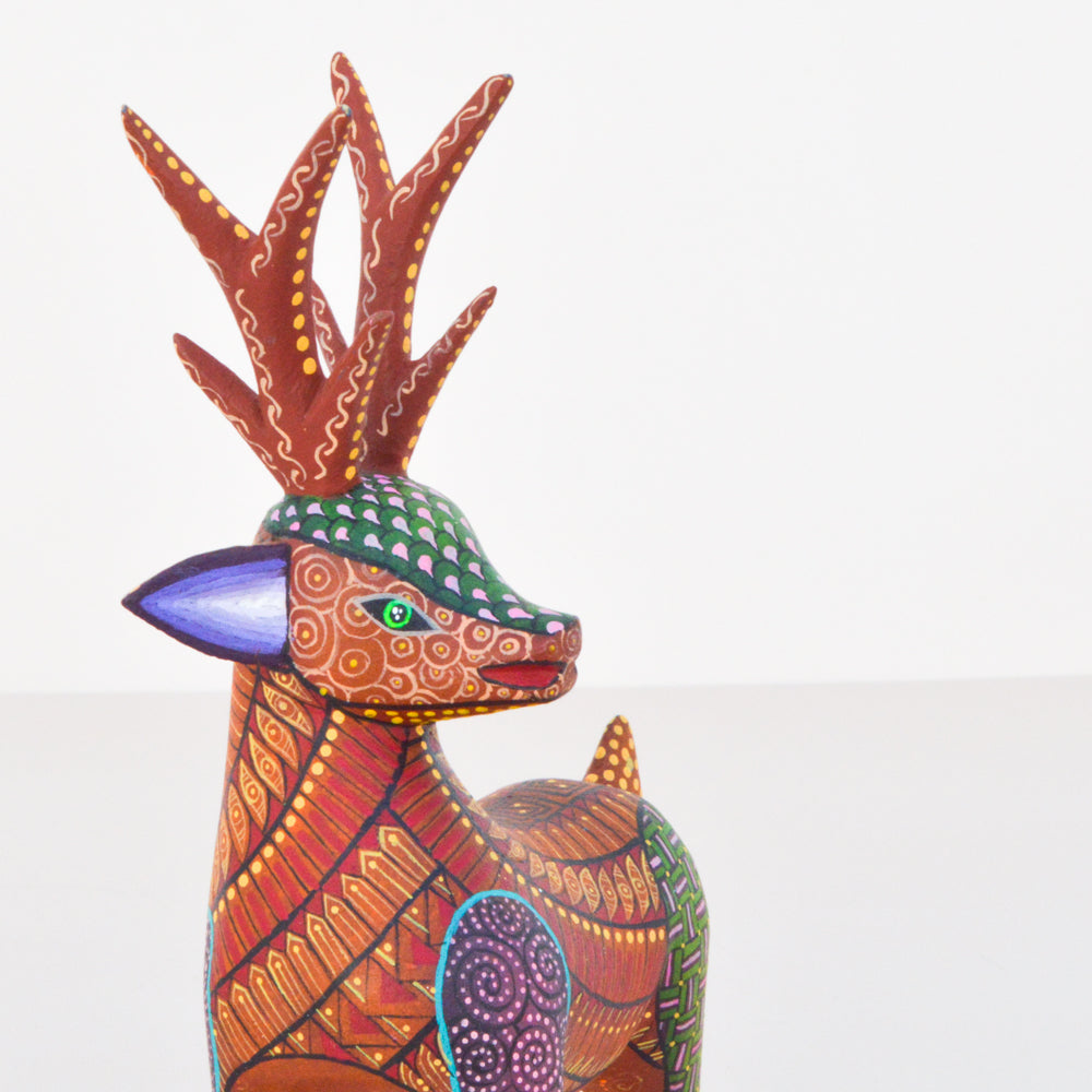 Deer Alebrije Oaxacan Wood Carving  - Magia Mexica
