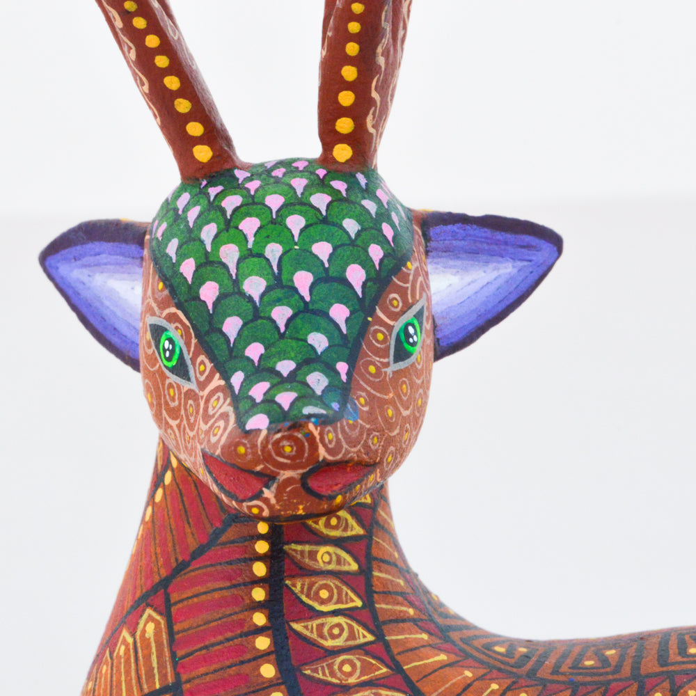 Deer Alebrije Oaxacan Wood Carving  - Magia Mexica