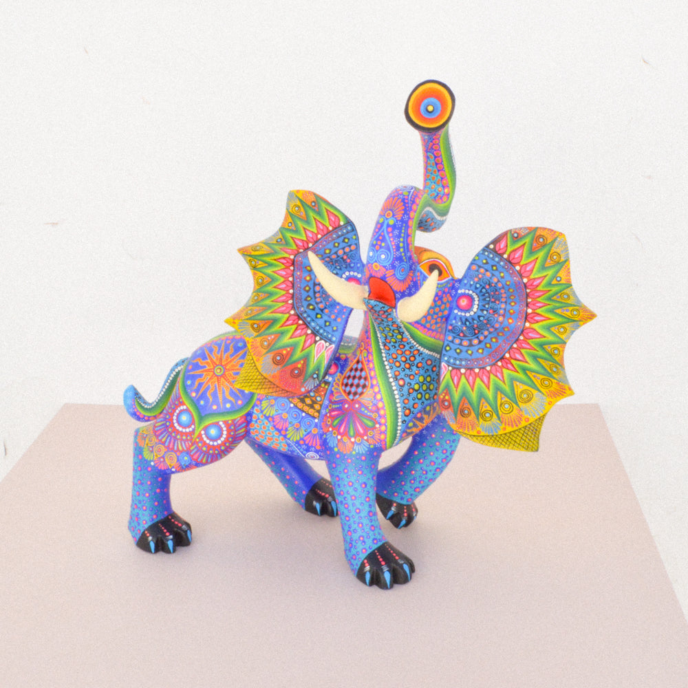 Elephant Alebrije Oaxacan Wood Carving - magiamexica.com
