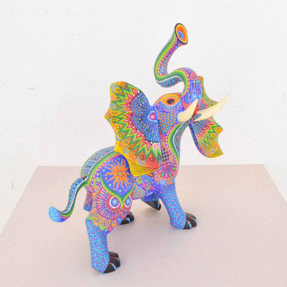 Elephant Alebrije Oaxacan Wood Carving - magiamexica.com