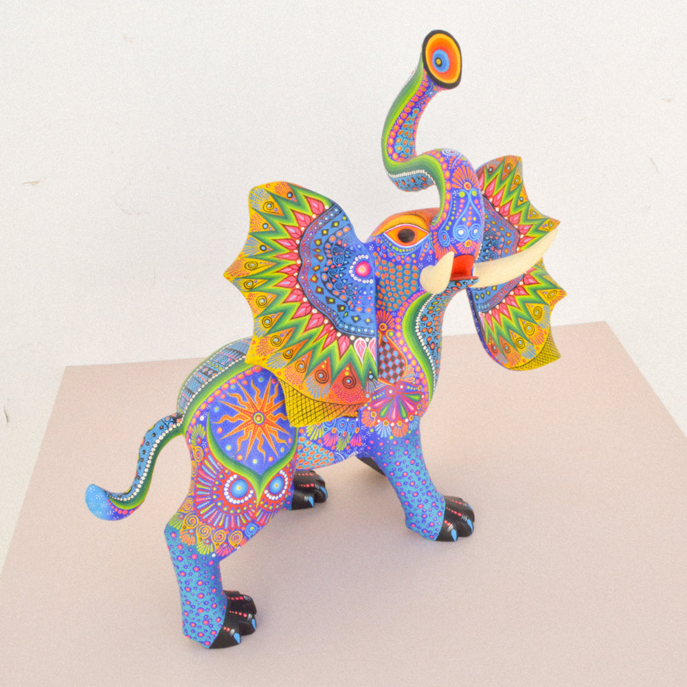 Elephant Alebrije Oaxacan Wood Carving - magiamexica.com