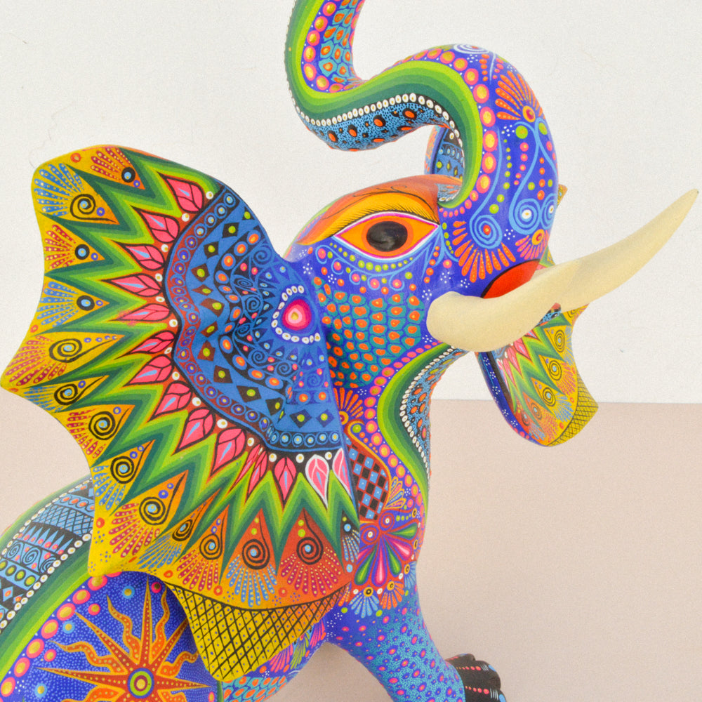 Elephant Alebrije Oaxacan Wood Carving - magiamexica.com