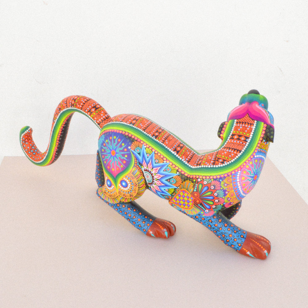 Jaguar Alebrije Oaxacan Wood Carving - magiamexica.com