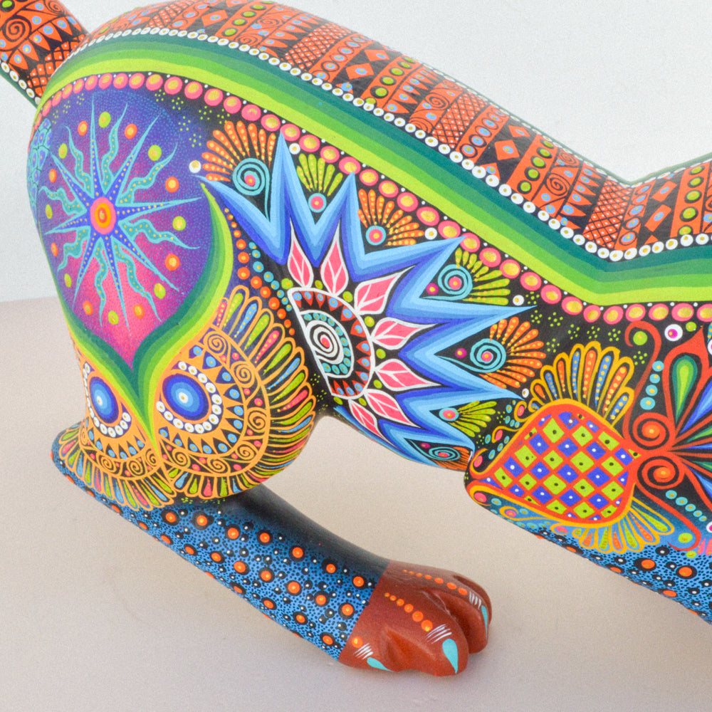 Jaguar Alebrije Oaxacan Wood Carving - magiamexica.com