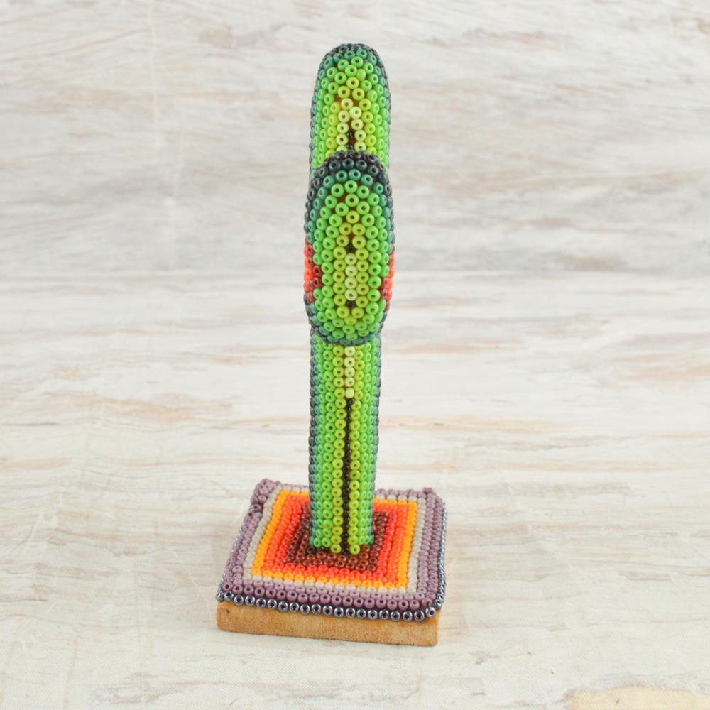 Huichol Art Beaded Animals Cactus - Magia Mexica 