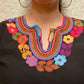 Embroidered Mexican Blouse | Black - Alebrije Huichol Mexican Folk art magiamexica.com