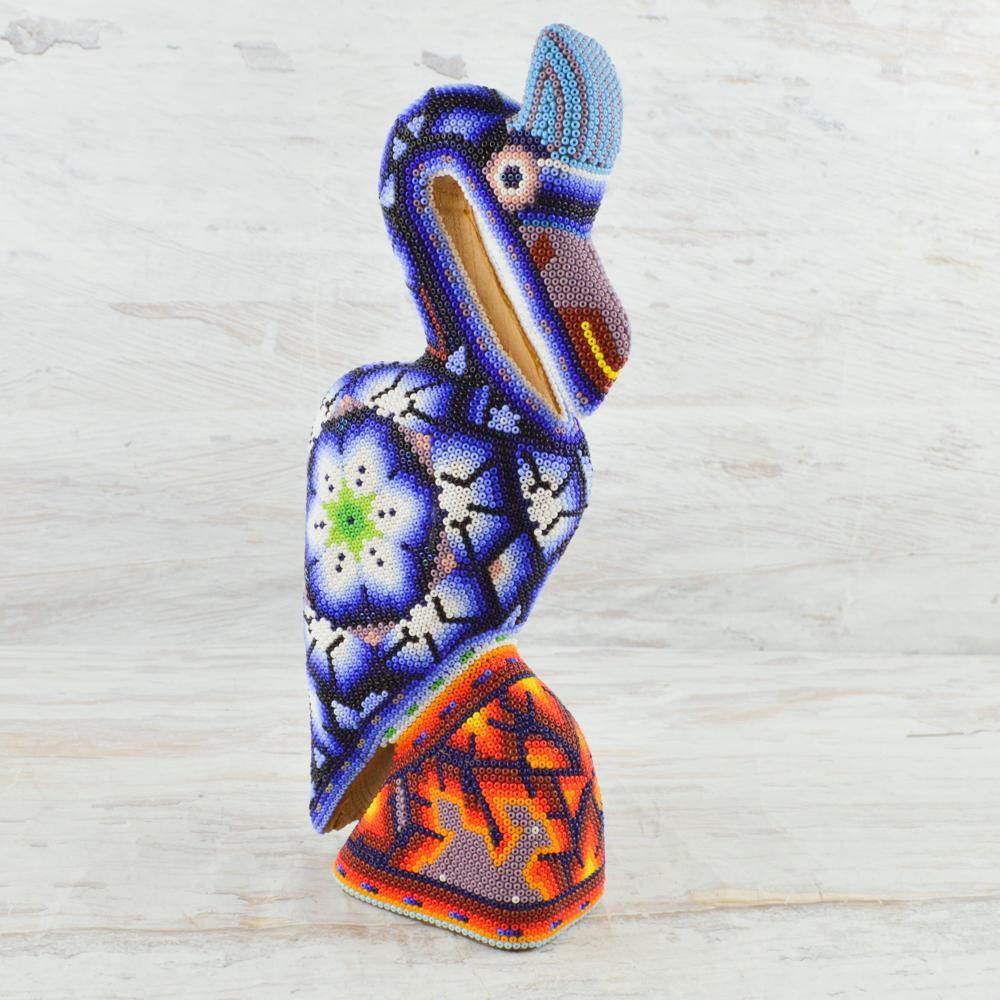 Huichol Art Beaded Animals Pelican - Magia Mexica 