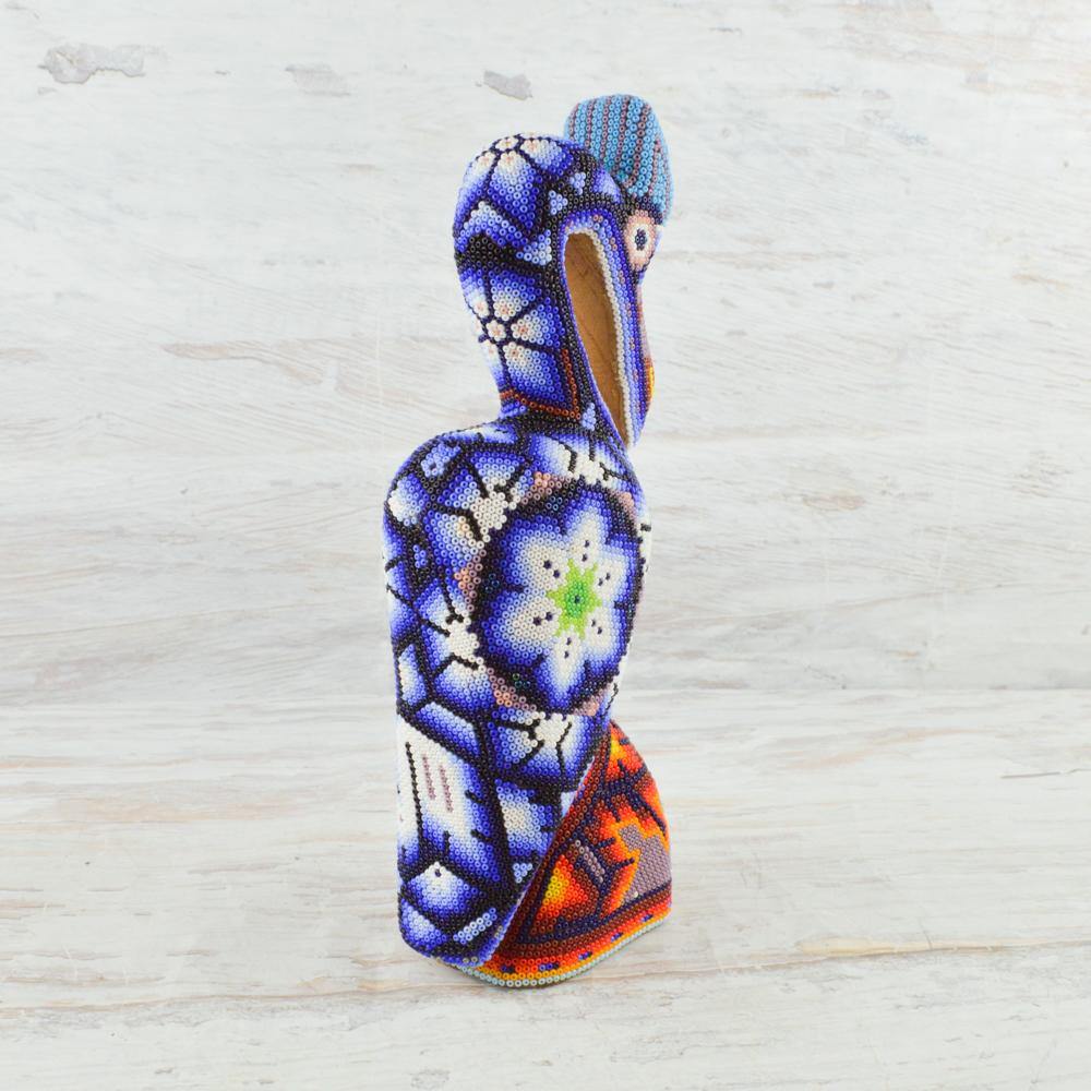 Huichol Art Beaded Animals Pelican - Magia Mexica 