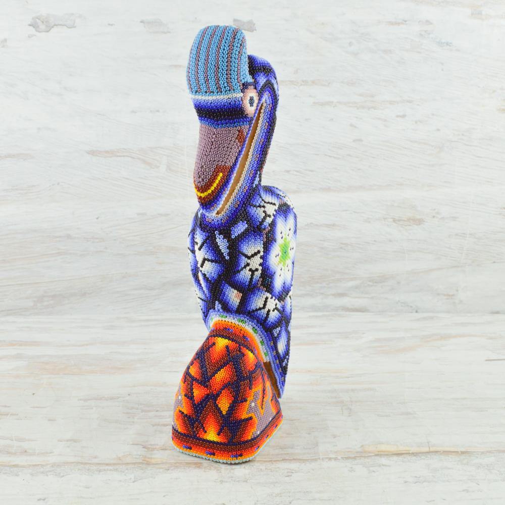 Huichol Art Beaded Animals Pelican - Magia Mexica 