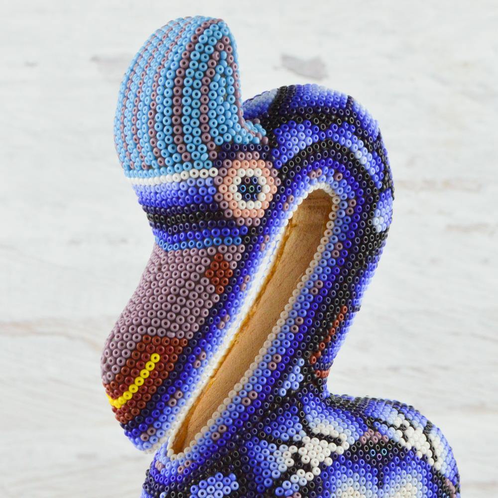 Huichol Art Beaded Animals Pelican - Magia Mexica 