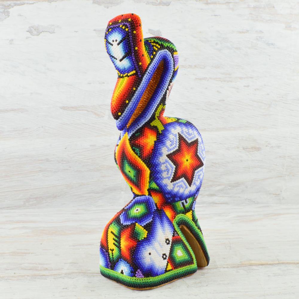 Huichol Art Beaded Animals Pelican - Magia Mexica 