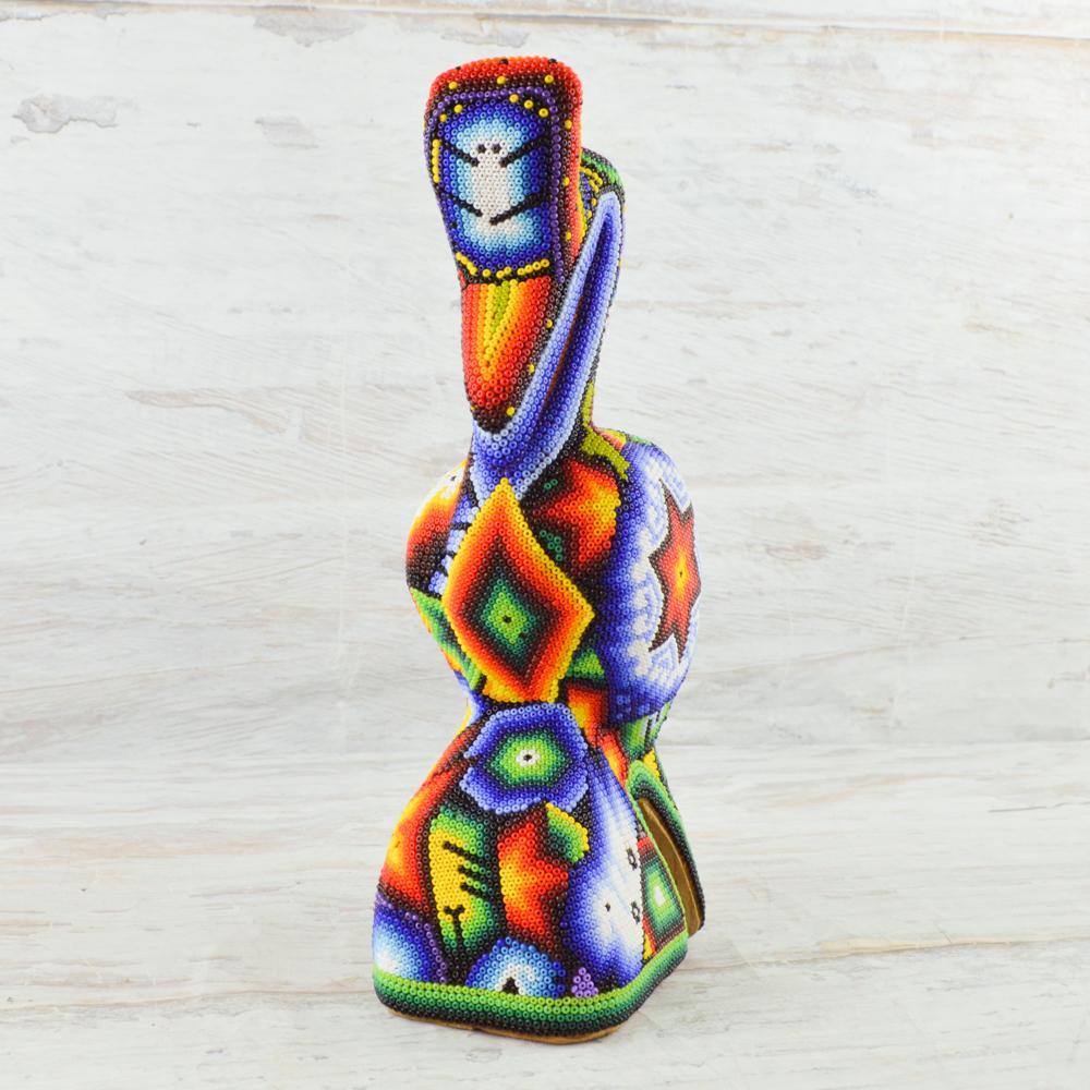Huichol Art Beaded Animals Pelican - Magia Mexica 