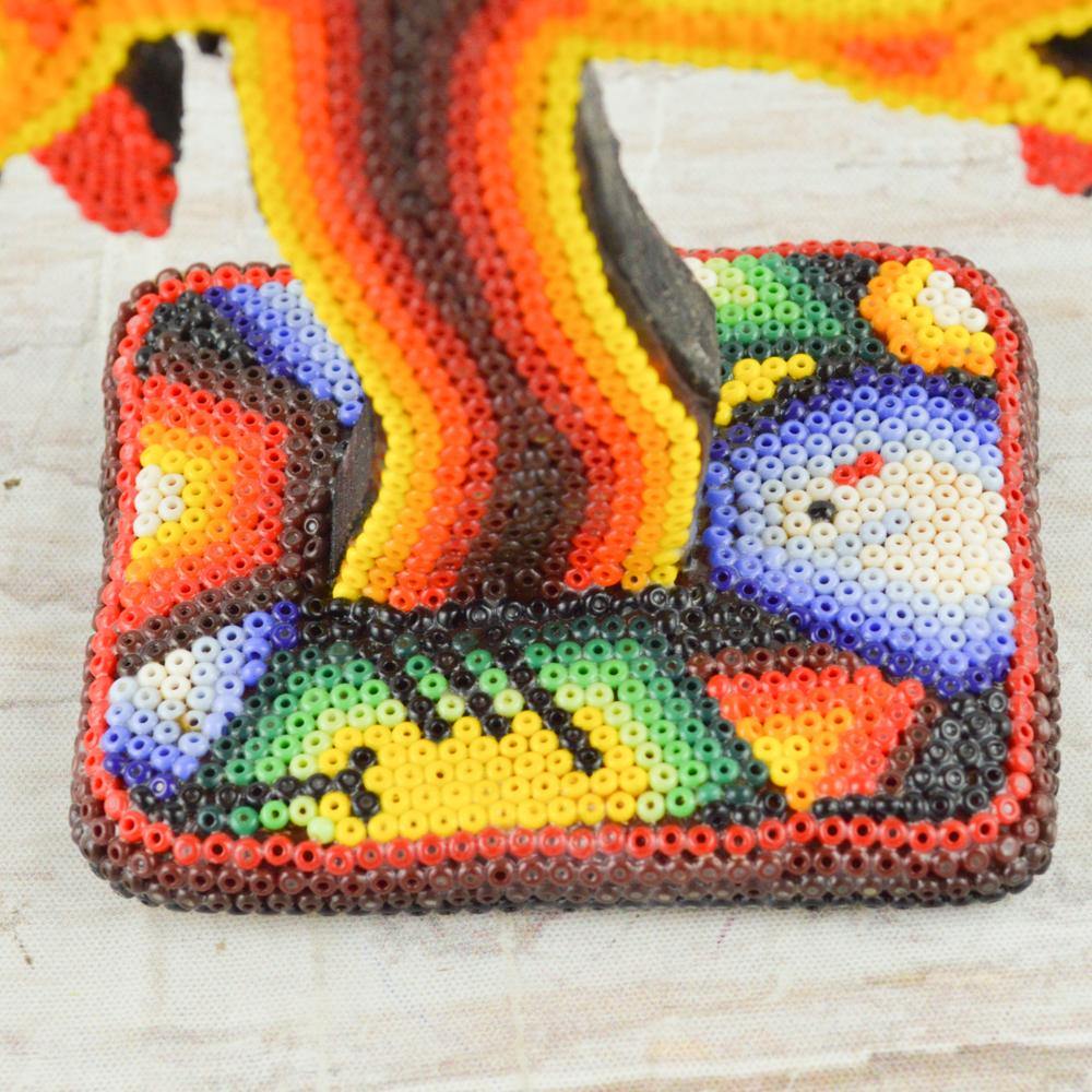 Huichol Art Beaded Animals Tree - Magia Mexica 