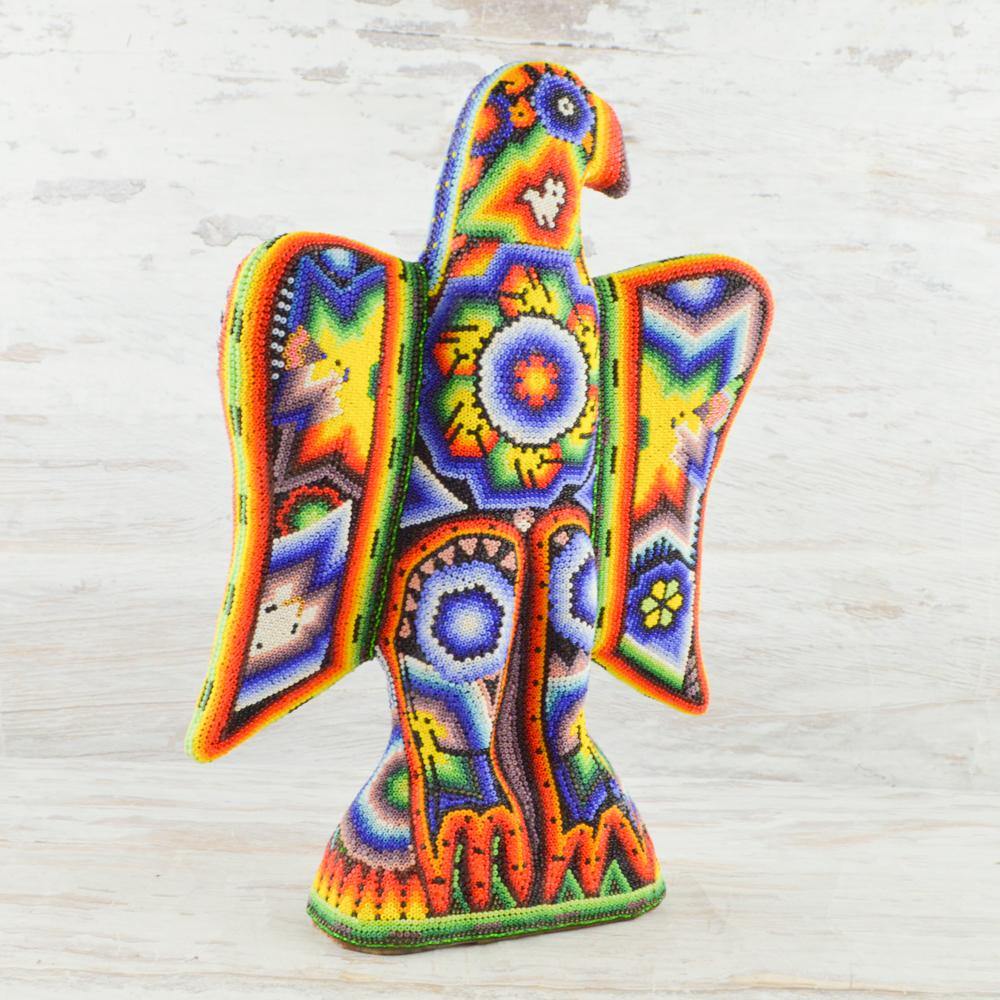Huichol Art Beaded Animals Eagle - Magia Mexica 