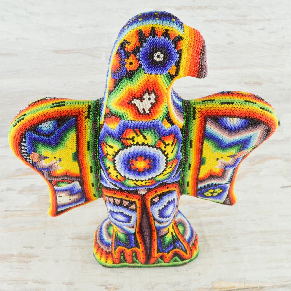 Huichol Art Beaded Animals Eagle - Magia Mexica 