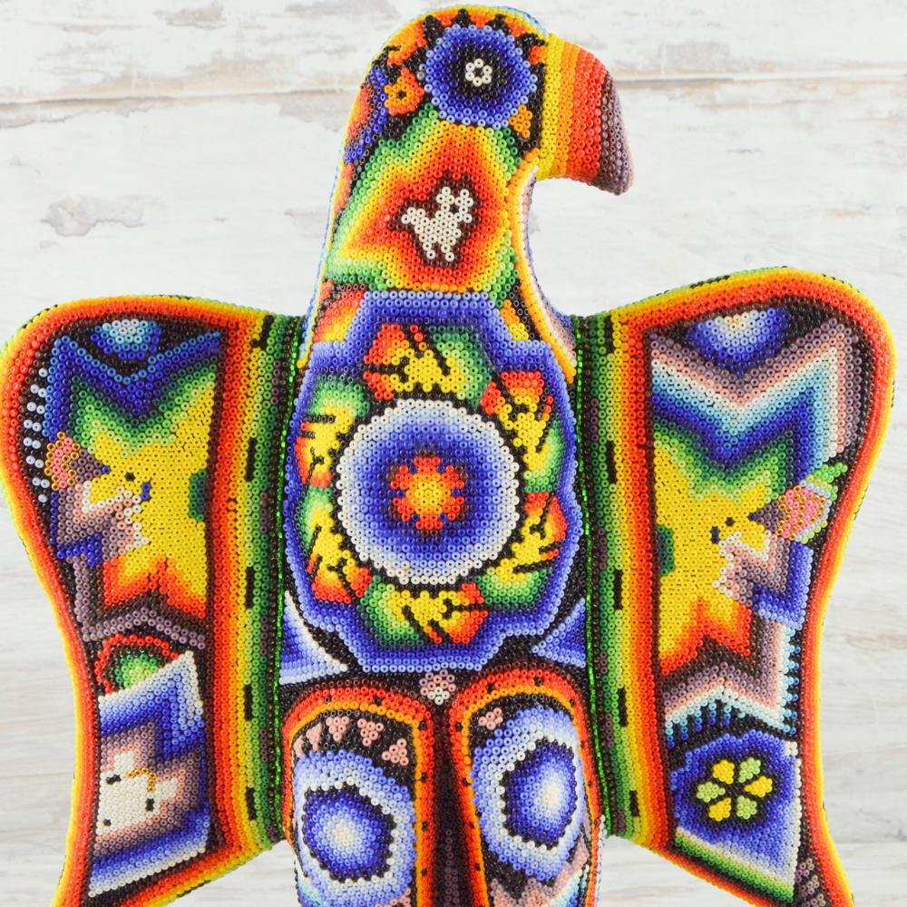Huichol Art Beaded Animals Eagle - Magia Mexica 