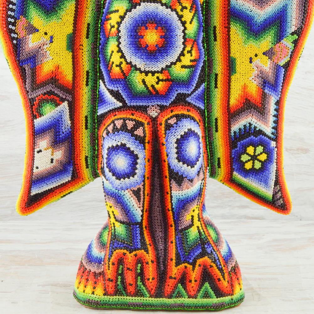 Huichol Art Beaded Animals Eagle - Magia Mexica 