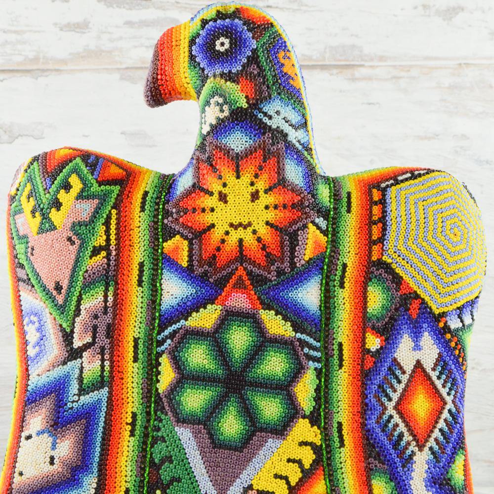 Huichol Art Beaded Animals Eagle - Magia Mexica 