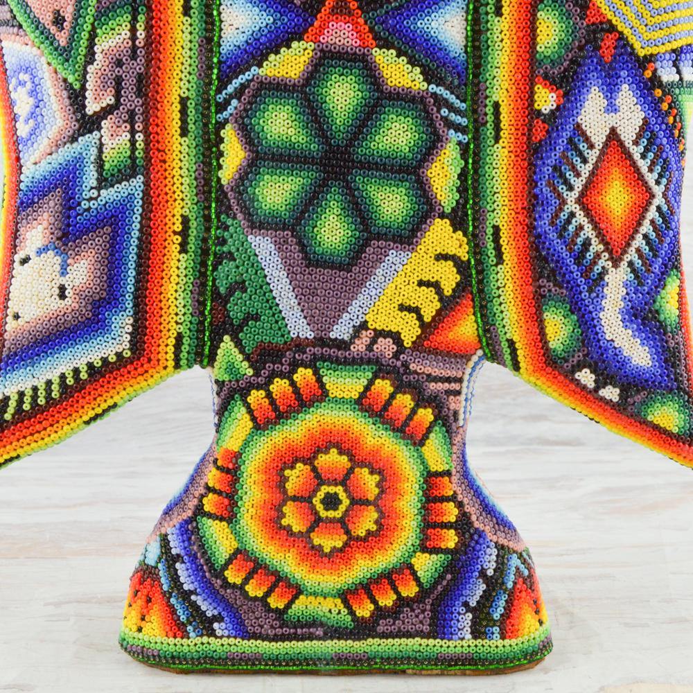 Huichol Art Beaded Animals Eagle - Magia Mexica 