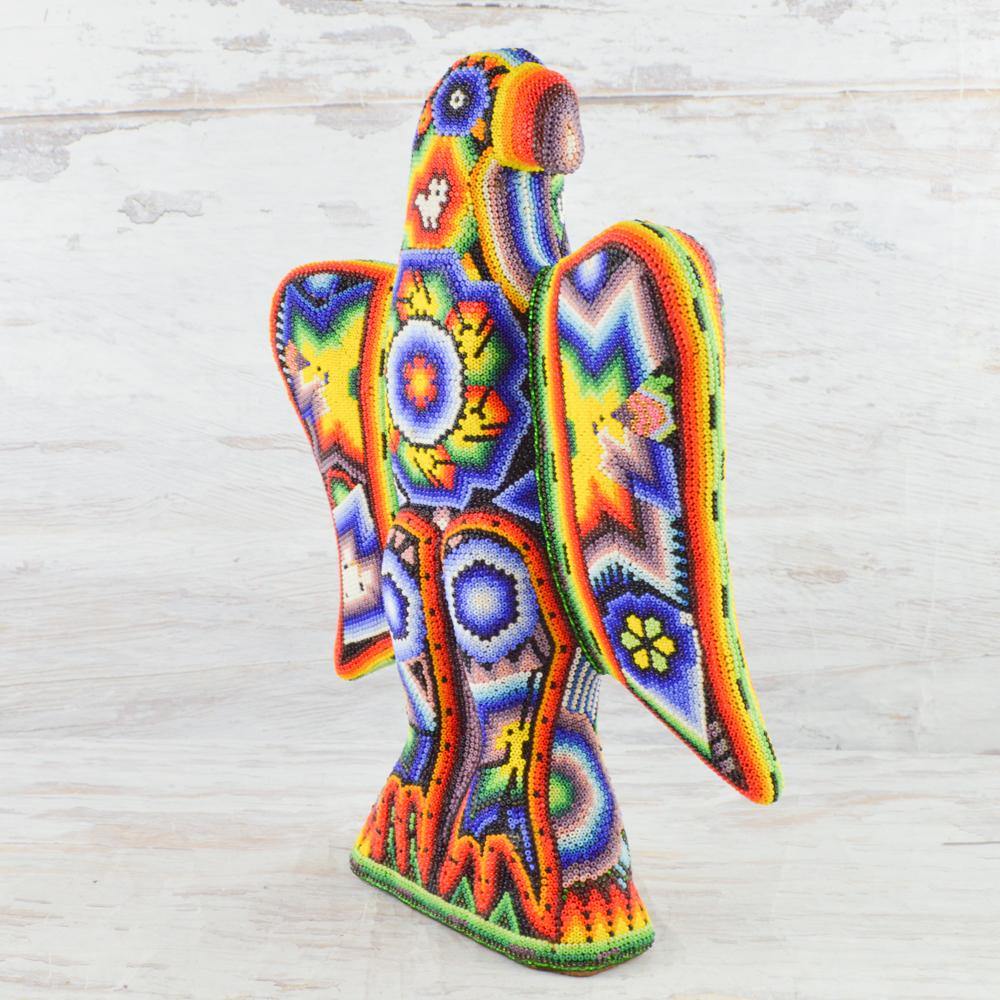 Huichol Art Beaded Animals Eagle - Magia Mexica 