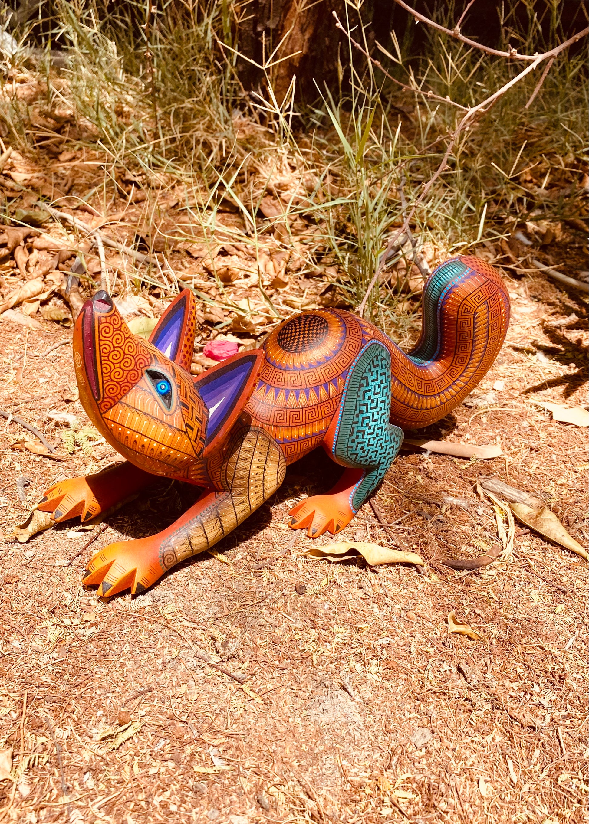 Fox Alebrije Oaxacan Wood Carving - magiamexica.com