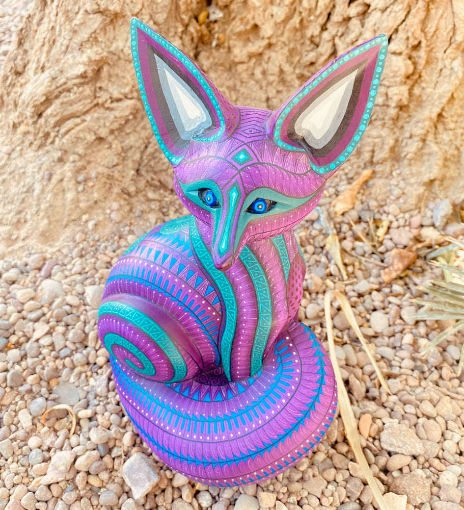 Fox Alebrije Oaxacan Wood Carving - magiamexica.com