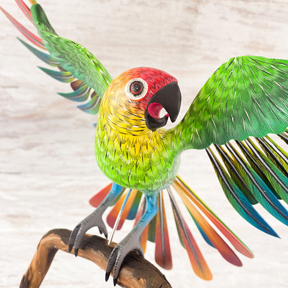 Parrot Alebrije Oaxacan Wood Carving - magiamexica.com